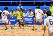 Paraíba World Beach Games: Brasil goleia Japão na estreia da Copa das Nações de Beach Soccer