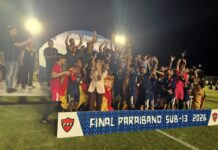 Tiradentes vence VF4 e conquista o Campeonato Paraibano Sub-13 de forma invicta